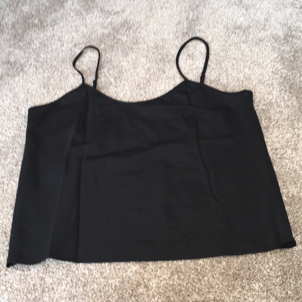 Nanette Lepore-NWT-Shear Black Button Down Shirt & Cami Set-Size Small - Picture 9 of 15